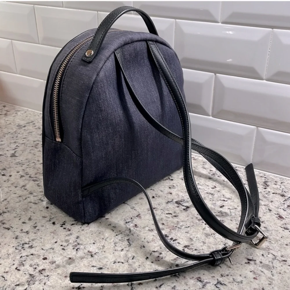 Kate Spade Black Backpack Red Floral Design